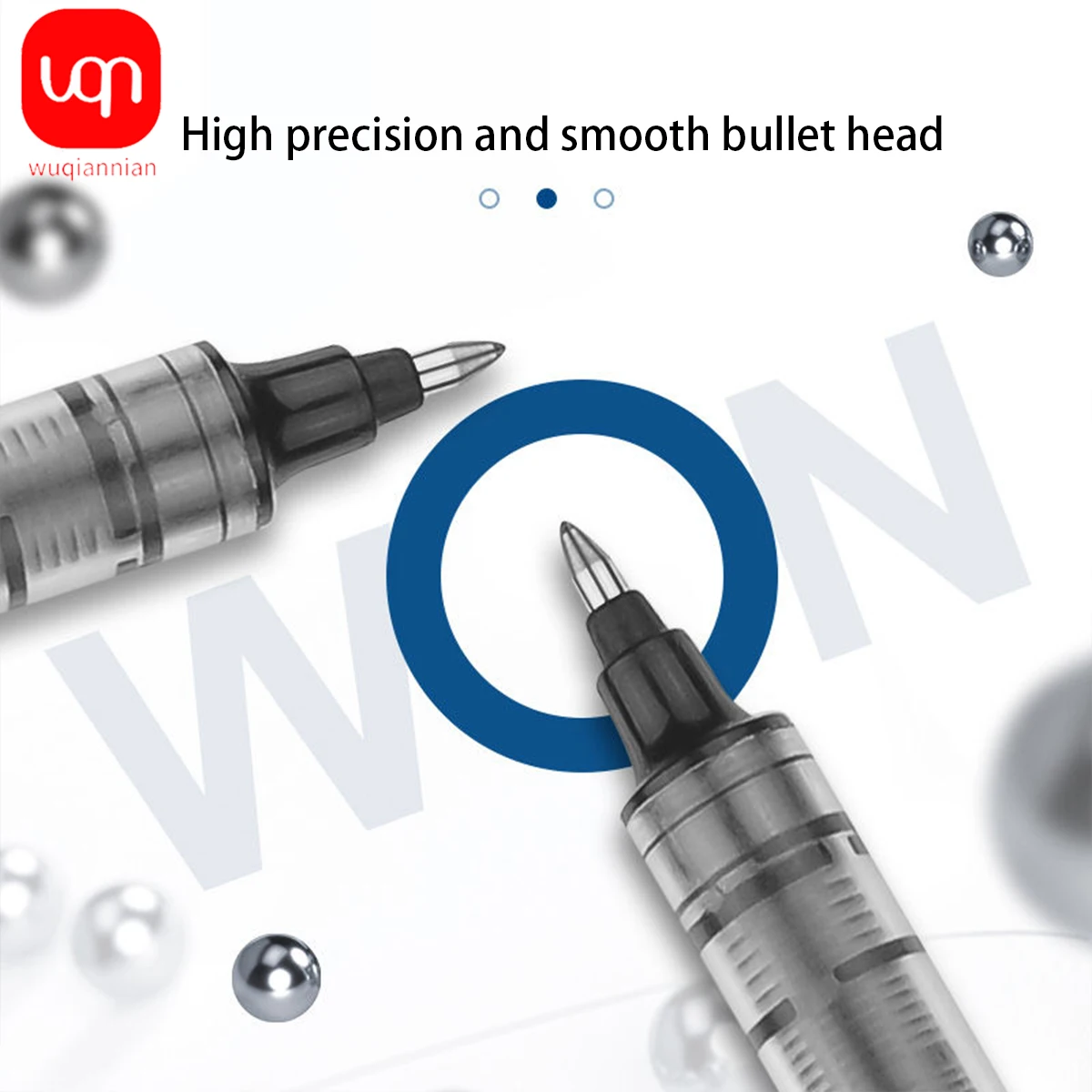 WQN-3/6/12PCS Rollerball Pens Straight Liquid Signature Pen Ink Quick Drying Gel Pen Writing To School Office