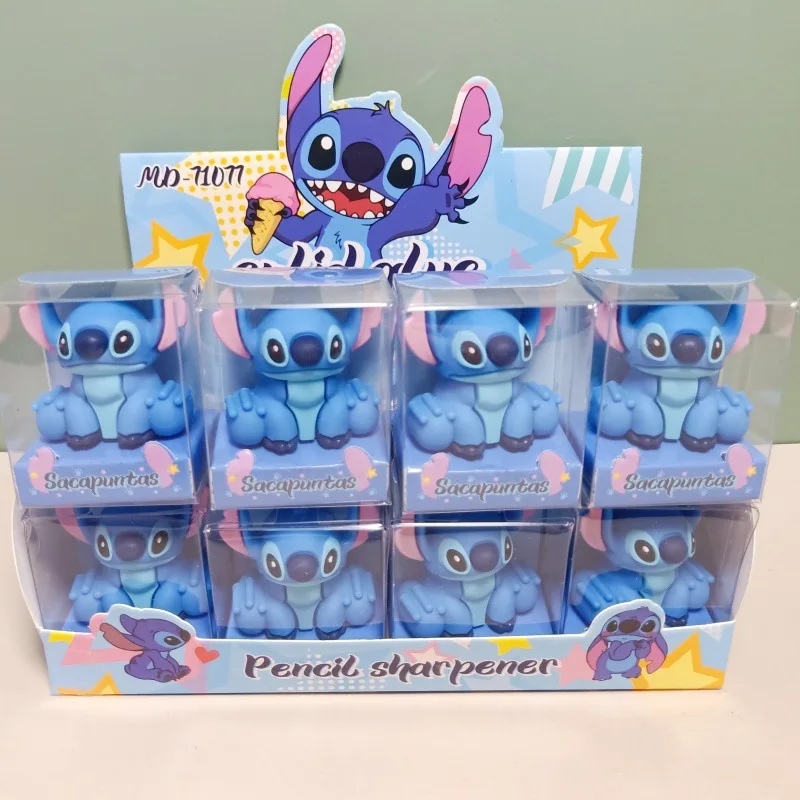 16pcs Disney Lilo And Stitch Pencil Sharpener Anime Cute Pvc Doll Student Cartoon Single Hole Pencil Sharpener Pencil Sharpener