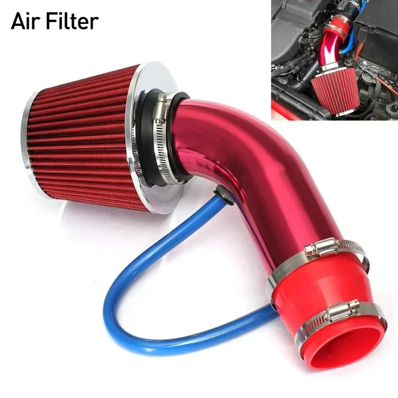 Filtro de aire de alto flujo modificado para coche, filtro de aire Universal con cabeza de seta, Kit de tubo de entrada de filtro de aire frío de invierno reacondicionado de 76mm