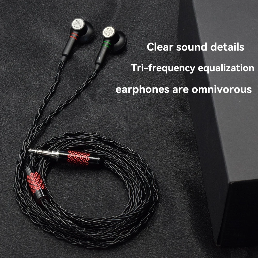 

QIGOM S130A Lavender HIFI Wired Flat Head Earbuds 130Ω 112dB Flat-head Earphone with Removable 3.5/4.4mm Plug MMCX Cable