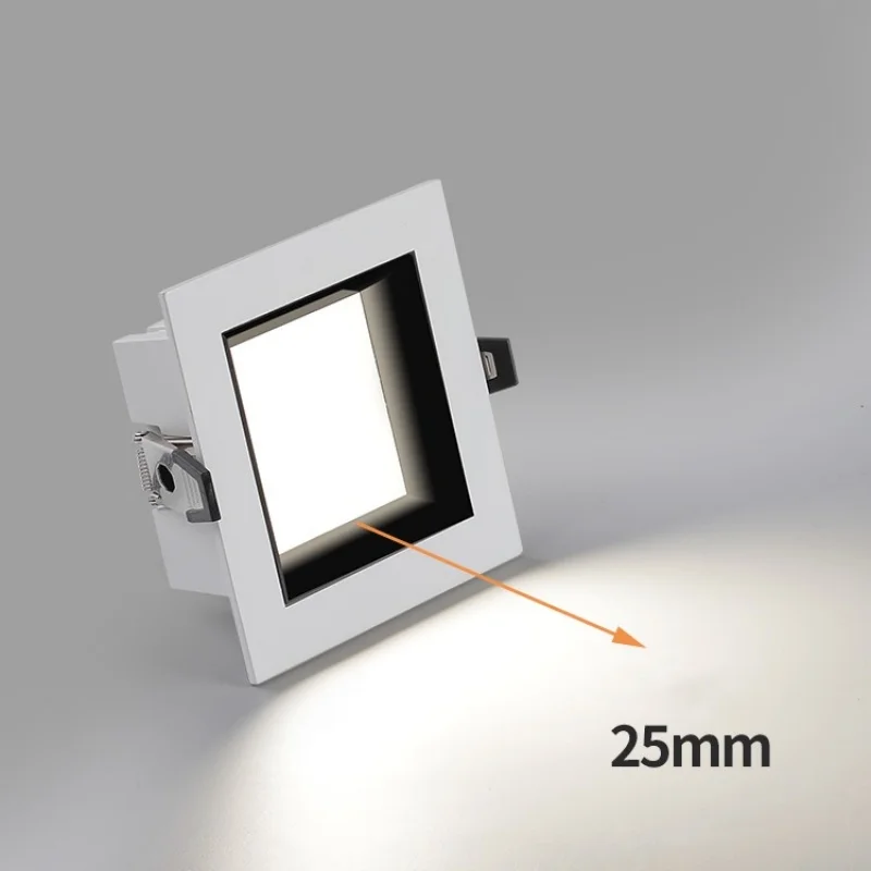 Recessed LED Square Type Ultra-Thin Downlight 9W 12W 15W 18W 24W 1-2 Head 36W Dimmable SMD Ceiling Lamp AC85-265V Home Business