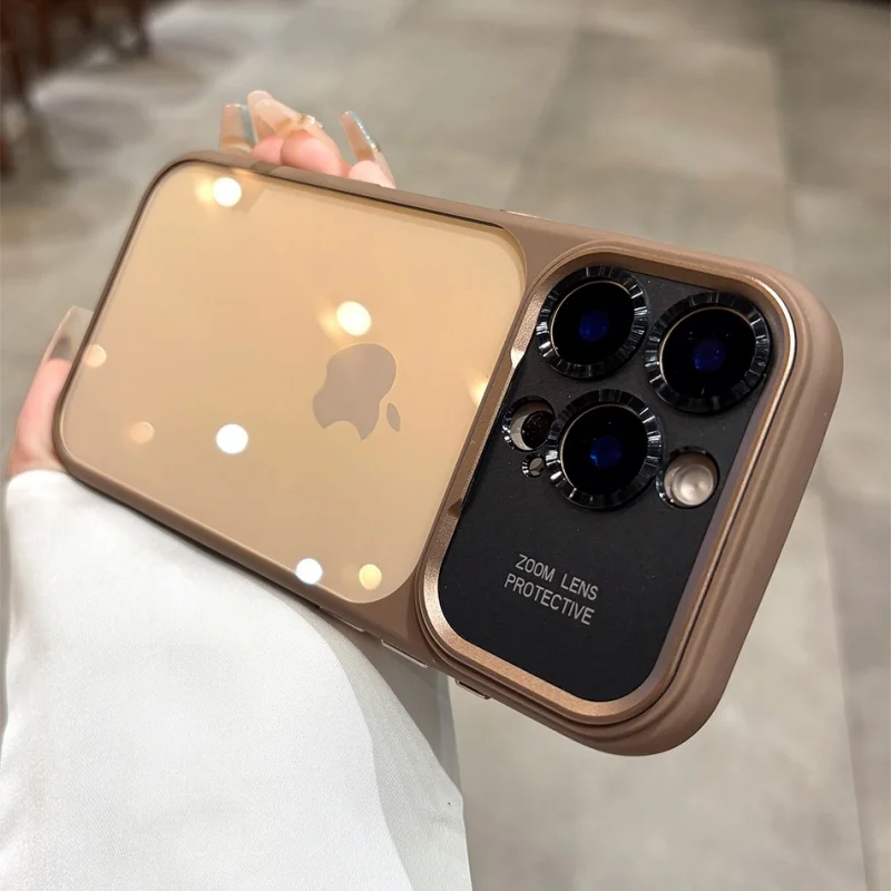 Matte Stoßfänger-Handyhülle Transparent für iPhone 18 17 16 15 14 Pro Max Air Kameralinsen-Schutz Stoßfeste Klare Rückseite – Detail 9