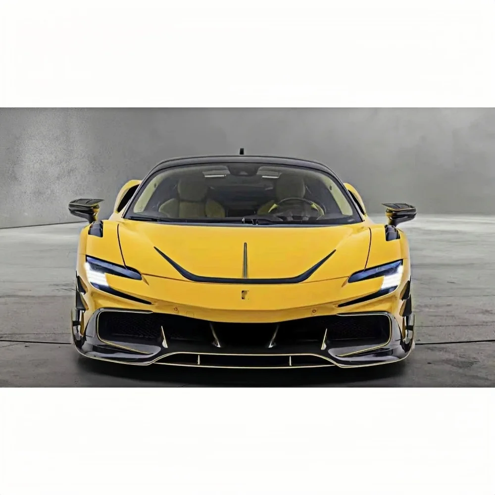 

For Ferrari Modified M-style Dry Carbon Fiber Hood Decoration for Ferrari SF90