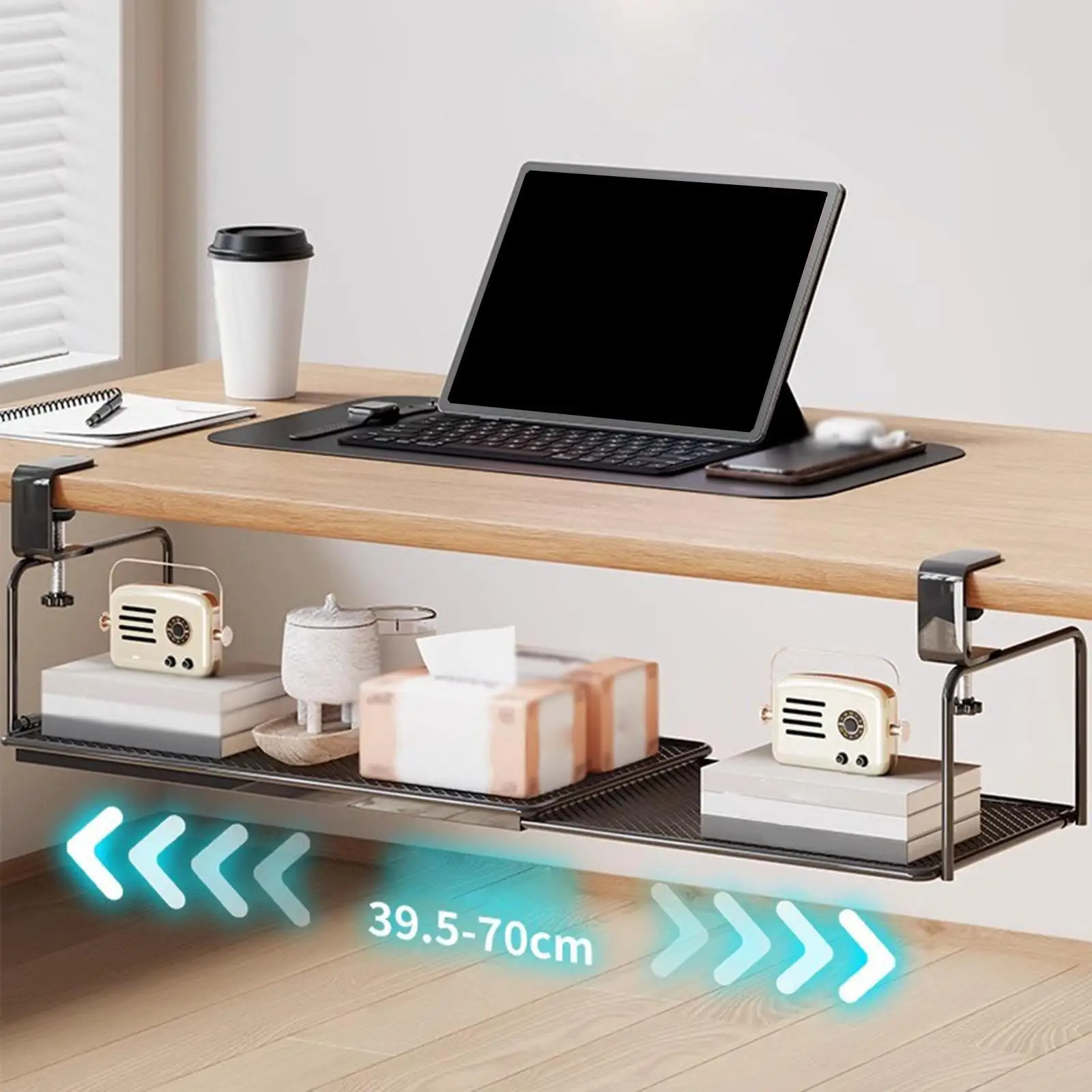 Under Desk Organizer Computer Desk Wire Organizer for Tissue Books Home Use