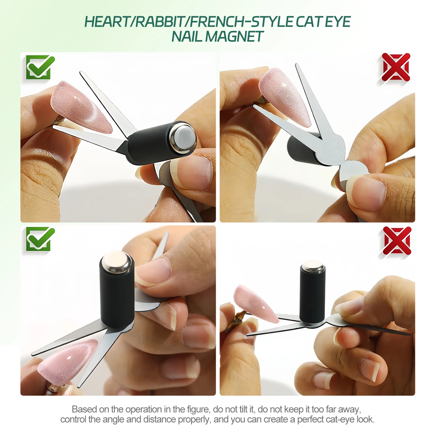 ชุดแม่เหล็กทำเล็บตาแมวสีเงิน 1 ชุด สำหรับเจลทาเล็บตาแมว ง่ายต่อการใช้ ทำเล็บแบบฝรั่งเศส ลายกระต่าย หัวใจ สำหรับมือใหม่
