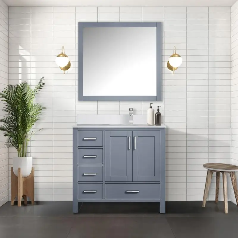 36" Dark Grey Bath …