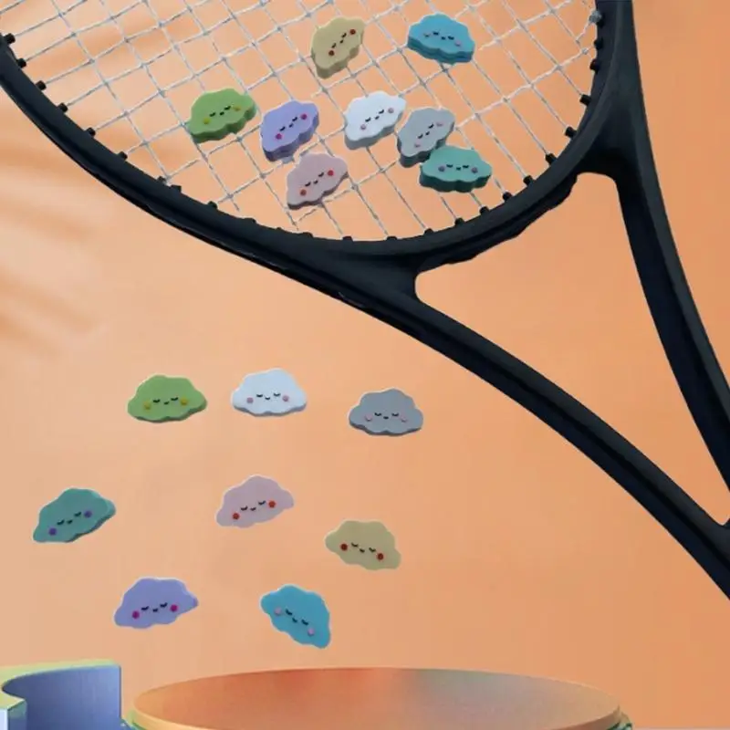 

High Performances Tennis Vibration Dampener Quick Installation Silicone Cloud Tennis Racket Vibration Dampener