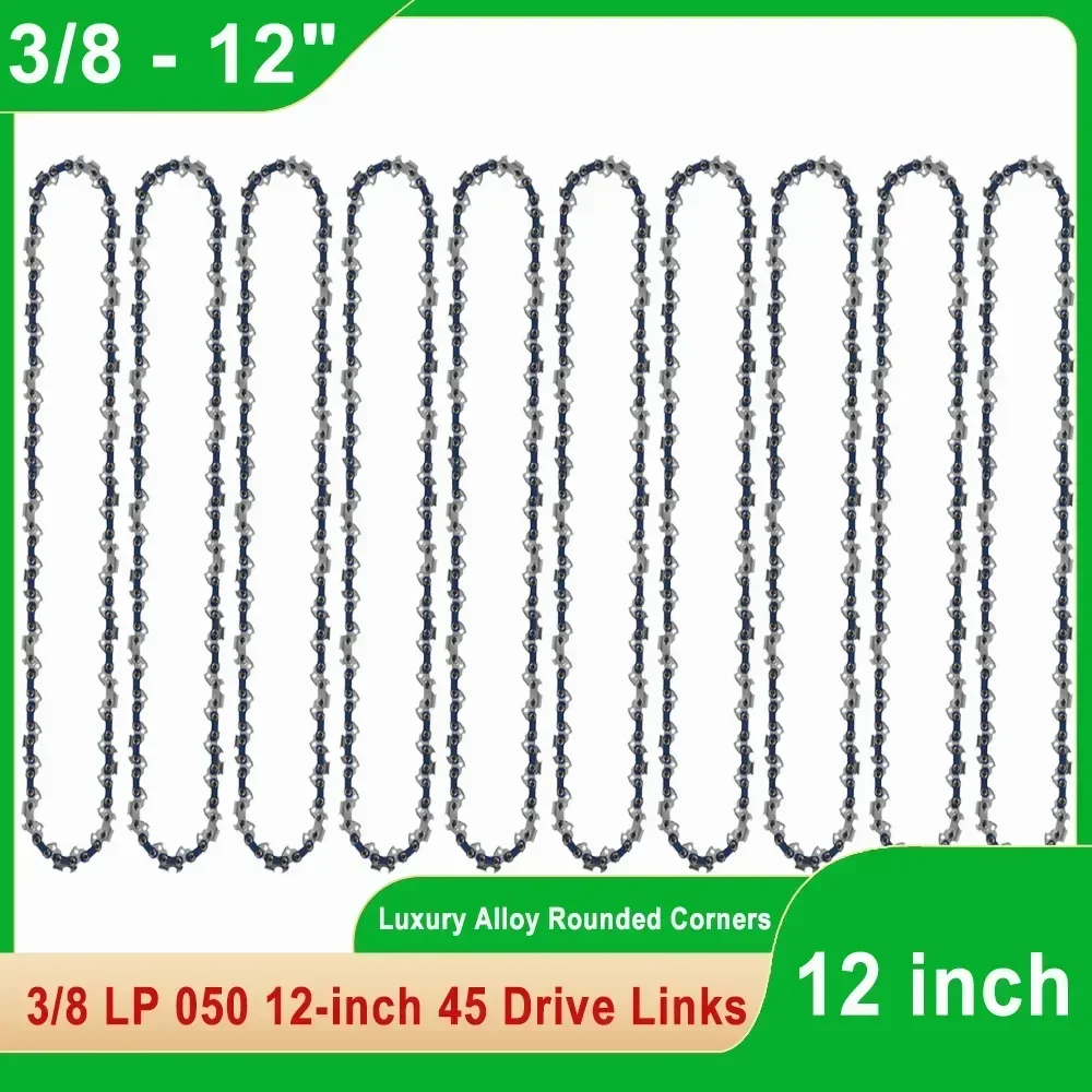 

Enhanced Cutting Efficiency 12 Inch Chainsaw Chain with 45 DL 3/8" Low Pitch 0.050" Thick Guide Tooth Electric Saws Charging Saw