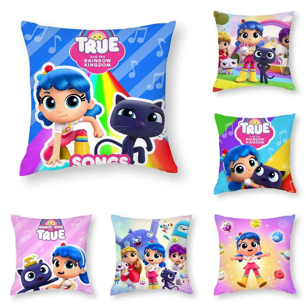 T-True And The R-Rainbow Kingdom كيس وسادة مربع على الوجهين طباعة وسادة القضية ل أريكة المنزل غرفة نوم ديكور هدية #1