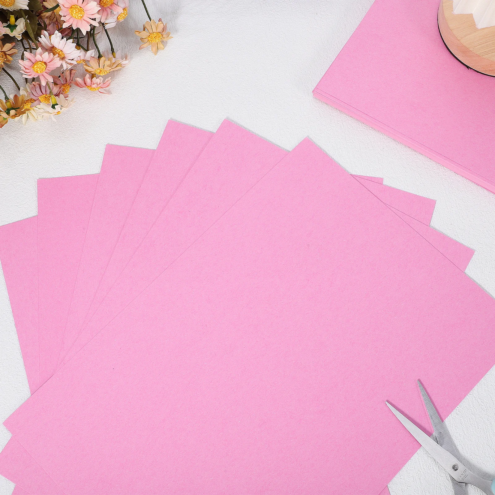 

100 Pcs Colored Cardstock Pink Notebook Paper Pink Craft Paper Children School Projects Scrapbook Card Making Stationery