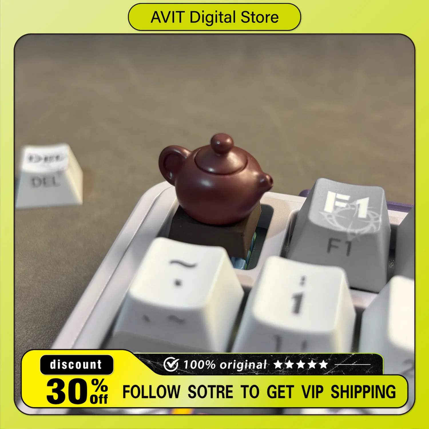 

Колпачки для клавиш Yixing Zisha Teapot, клавиатурные кейкапы для DIY, с подсветкой, для ПК-гейминга, классический набор, аниме-подарки, персонализированные ESC