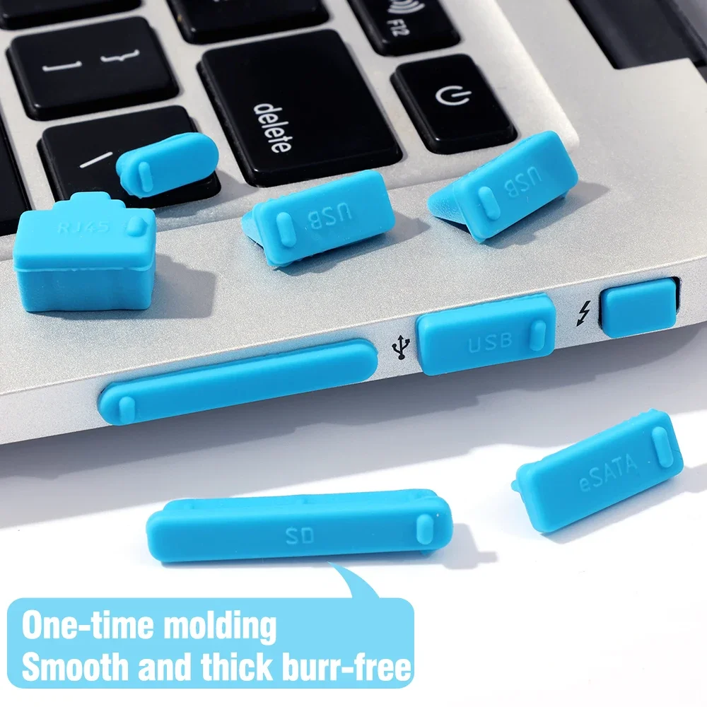 Color Silicone Computer Anti-dust Plugs Stoppers Port Dustproof Covers for Notebook Laptop PC Computer USB RJ45 Port Dust Plug
