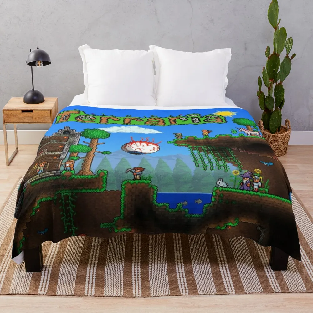 Terraria - Indie Game Throw Blanket Decorative Sofa Blankets Designer Blanket Large Blanket