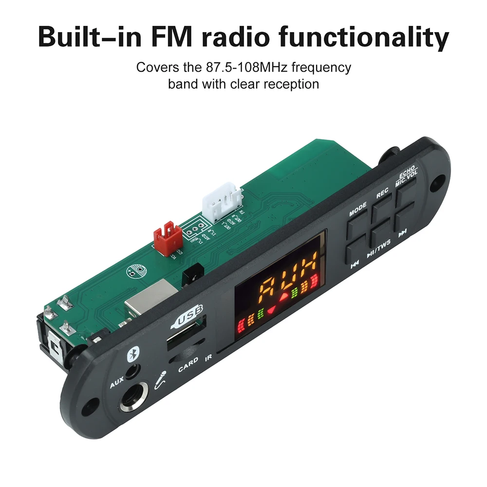 MP3 Bluetooth Decoding Board with BT 5.3 for Car Audio Lossless Music TWS Function and Recording Support
