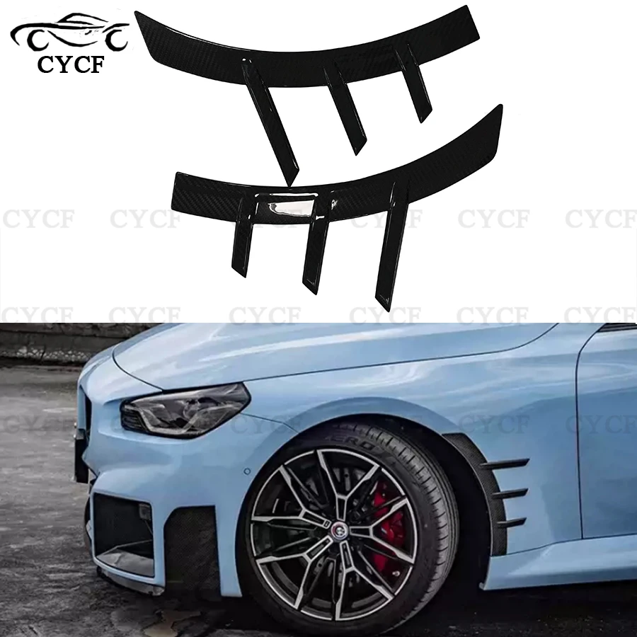 

For BMW M2 G87 2022+ Carbon Fiber Windjammer Paste Accessories Car Front Fender Separator Upgrade MP Style Body Kit