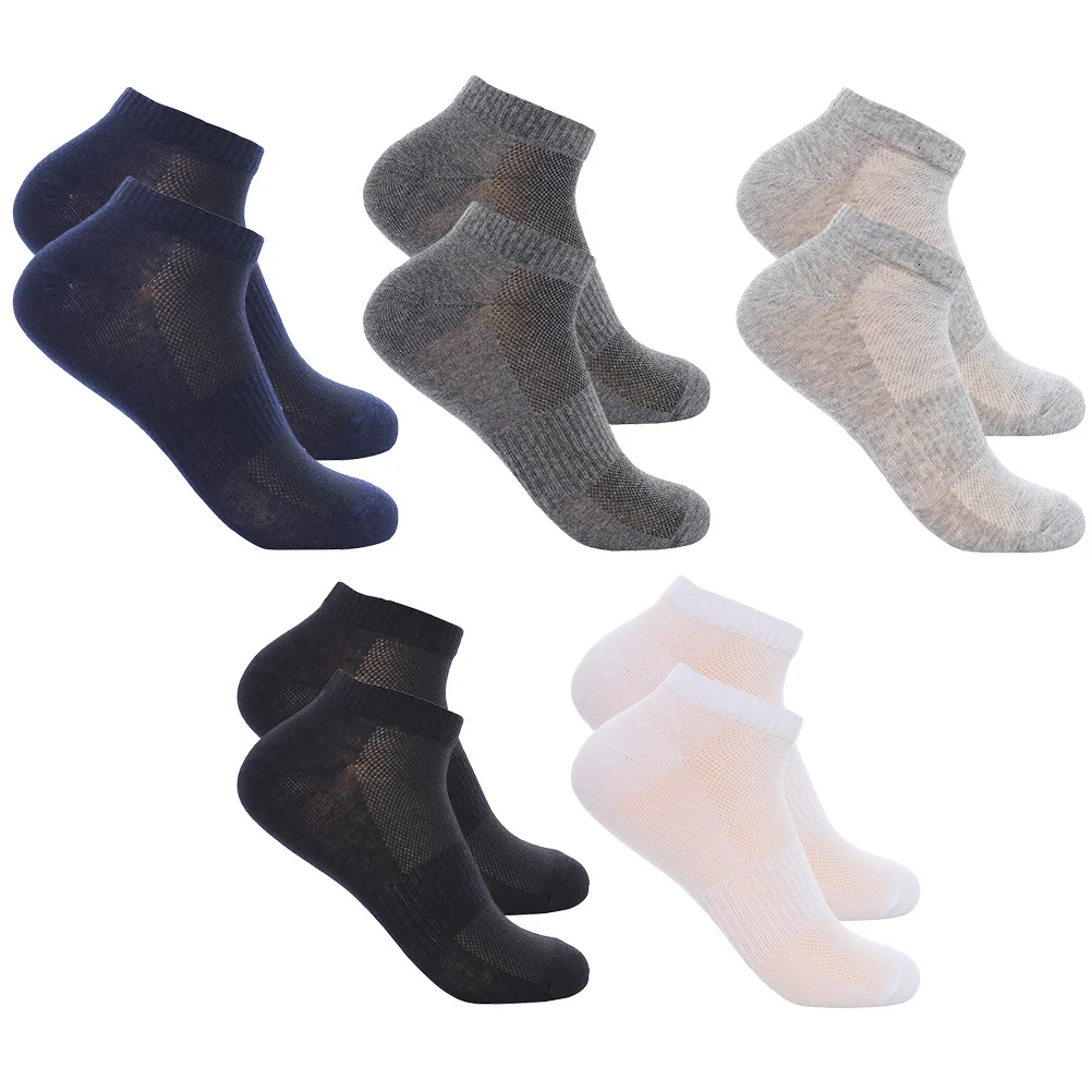 

5Pairs Men Ankle Socks Breathable Mesh Casual Short Socks Running Sports Cotton Comfortable Fashion Male Running Sock