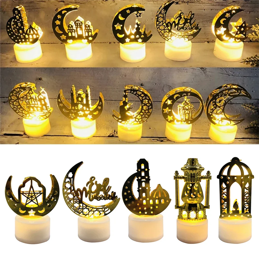 Eid Mini Led Candle Lamp Mubarak Decor Ramadan Kareem Ramadan Mubarak Eid Al Adha Islamic Muslim Party Ramadan Decoration 2022