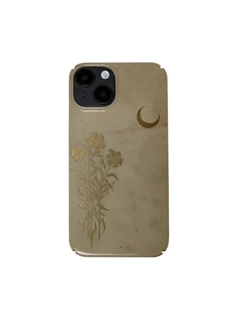 Flower Moon Art Eenvoud Case voor IPHONE 16 PRO MAX 14 13 PRO 13 PRO MAX 15 15 PLUS 12 13 MINI Acryl Harde Mobiele Telefoon Gevallen