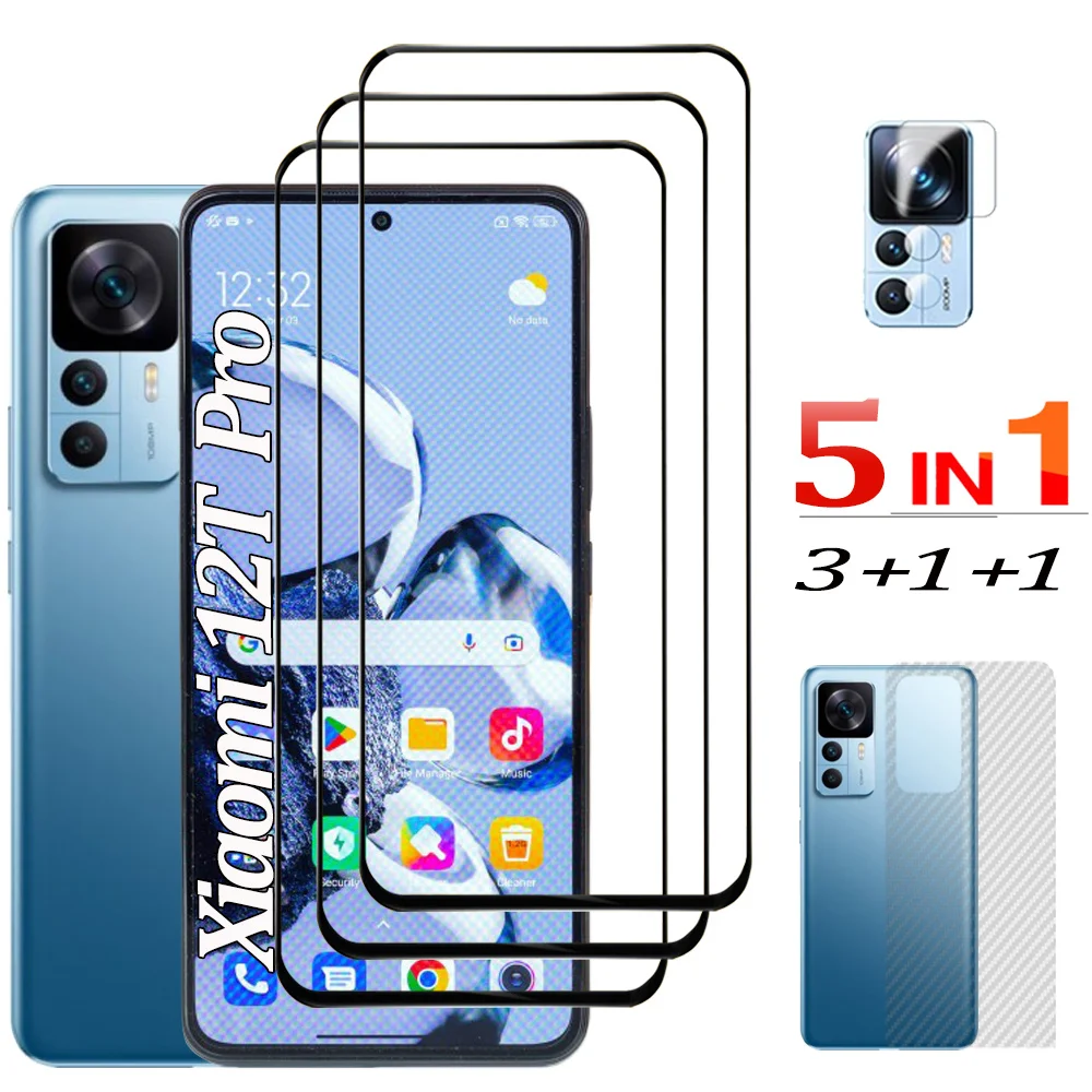 Screen Protectors Film For Xiaomi 13T 12T 11T Pro Tempered Glass Xiaomi 12 11 Lite 5G NE Front Back Protector Film Xiomi 12 T Pro Global Película Vidro Templado Xiaomi 13 T Pro 5G Film Mi 12T Pro Phone Accessories