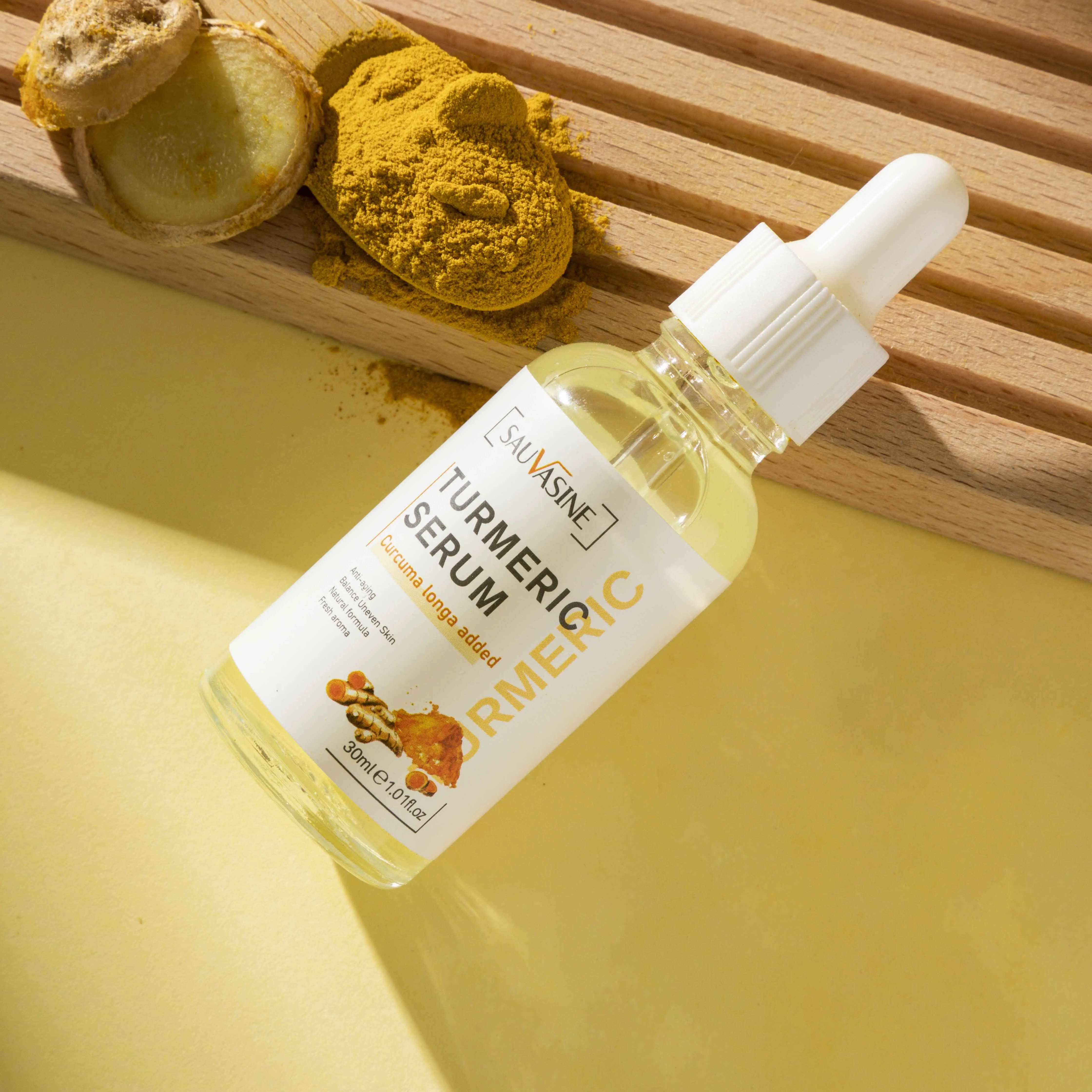 Olio essenziale di curcuma olio di curcuma per macchie scure olio di curcuma di grado terapeutico puro al 100% per la cura della pelle sbiancante idratante