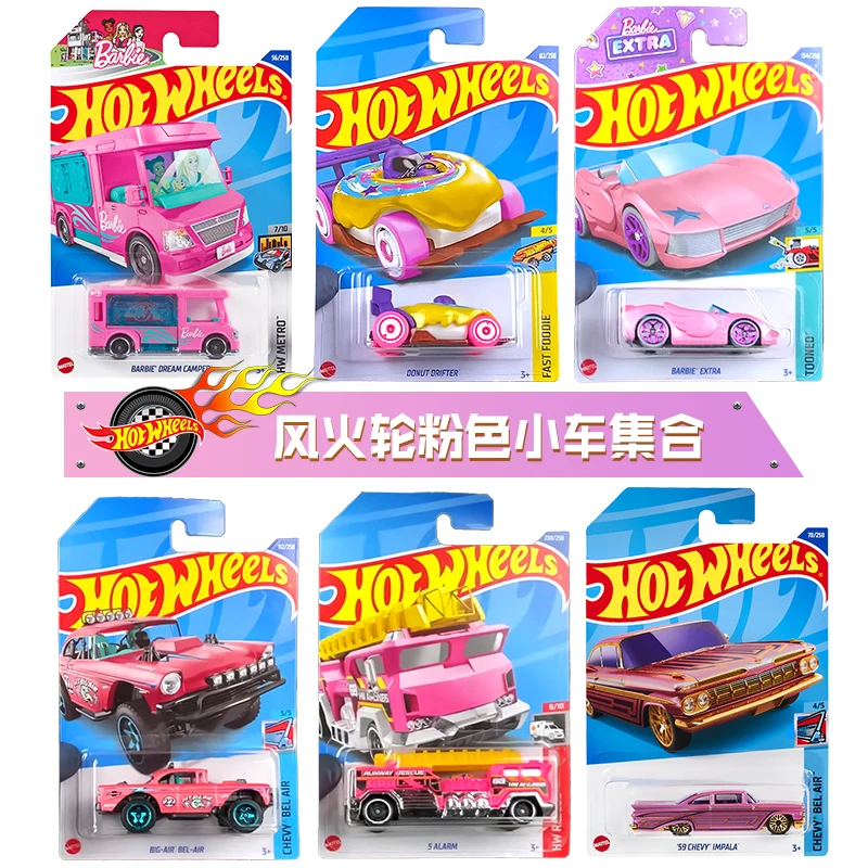 

Hotwheels Barbie Collaborative Dream Car Model Pink Simulation Vehicle Toy For Girls Collectible Railed Non-Motorized Car Gifts