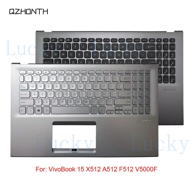 

f New For Asus VivoBook 15 X512 A512 F512 Palmrest w/ US Keyboard (Non-Backlit)