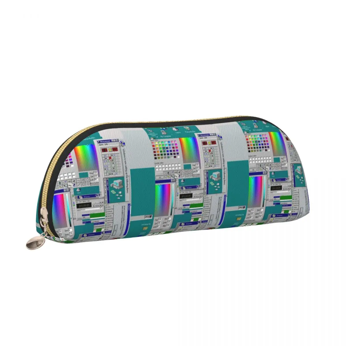 Windows 95 Collage Pencil Case Pencil Pouch Storage Stationery Supplies Big Capacity Pen Box Pencil Bag for Boys Girls School
