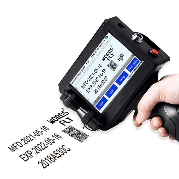 SC12  Portable Handheld Thermal Inkjet Printer 12.7 mm Text QR code Image Batch Number Logo Date Label Coding Machine