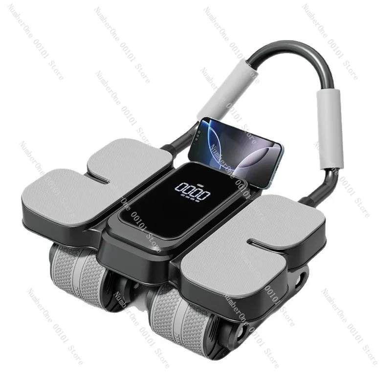 Automatic Rebound Ab Roller Wheel with Counter Home Core Training Equipment for Men Women Double Wheel Silent Stable Workout