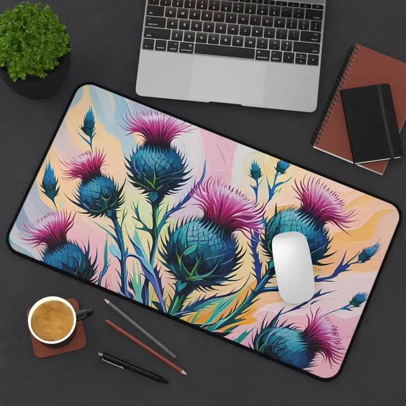 

Scottish Thistle Pattern Mousepad,non-slip Waterproof Gaming Mousepad,office Gaming Desk Decoration Mat,perfect Gift for Friends