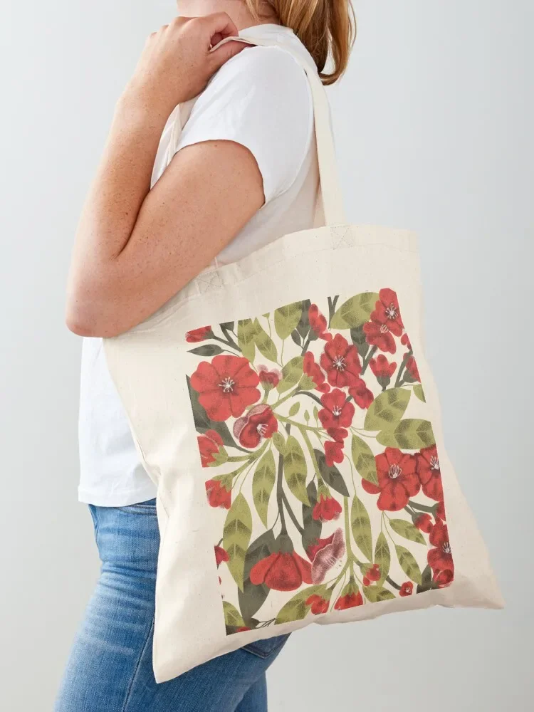 

Red Garden Tote Bag Women's beach bags custom tote bag canvas tote bag university