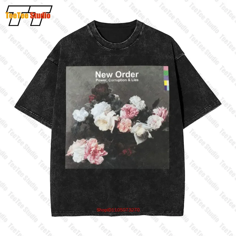 New Order Power Corruption Lies Rock N Roll Band Plus Size Oversized T-Shirt A9KV