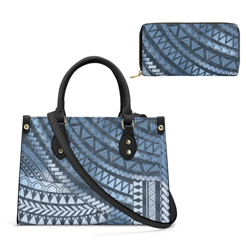 

Classic Printed Overnight Bag, New Women'S Bag, New Color Polynesian Handbag, 2 Pieces Per Set, Luxury Leather Hawaiian Bag Set