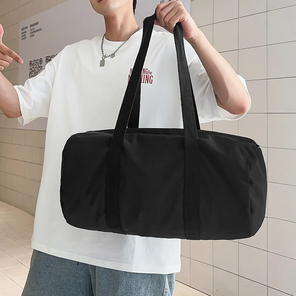 Short-Distance Nylon Fabric Travel Couple's Large-Capacity Unisex Style Hand-Held Tote Bag, New Single-Shoulder Backpack