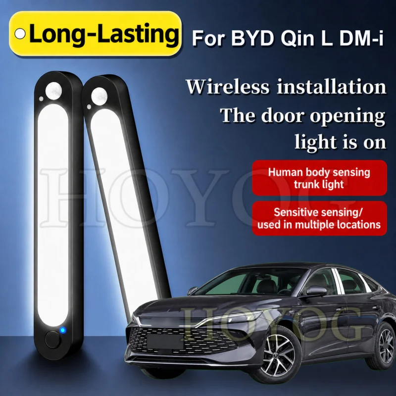 For BYD Qin L DM-i 2024-2026 Car Trunk Light LED Lamp Magnetic Sensor Wireless Camping Boot Cargo Light Sedan Interior Cabin