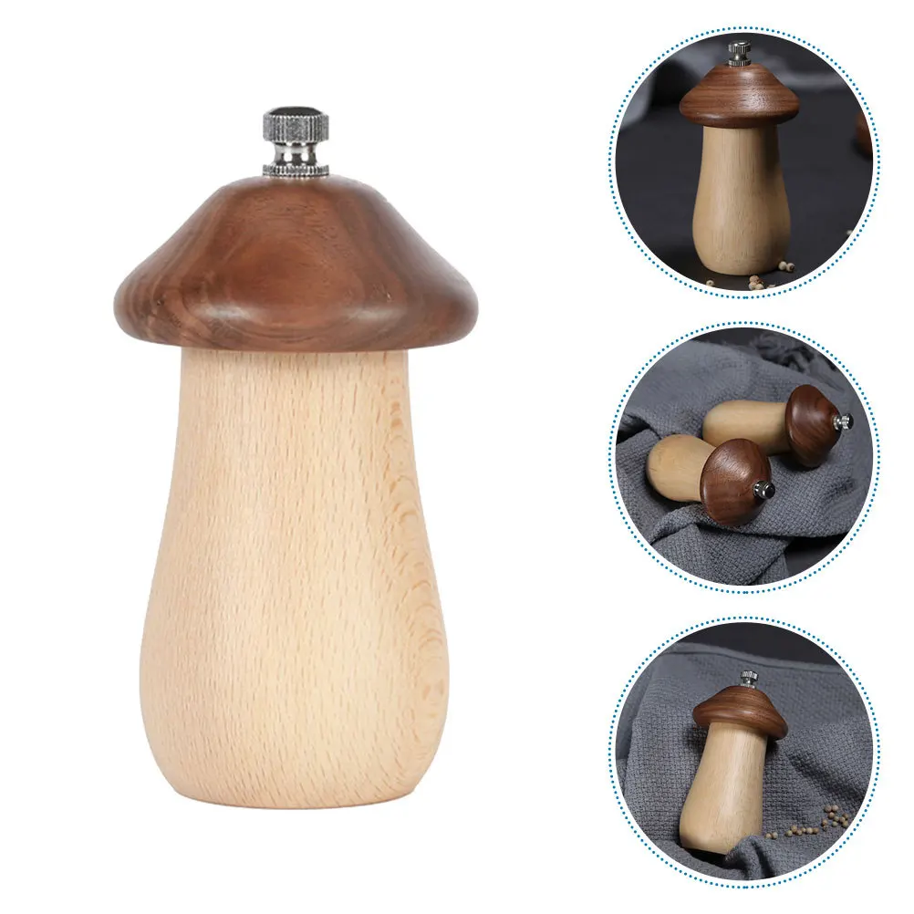 

Manual Wooden Pepper Mill Portable Salt and Pepper Grinder Kitchen Spice Crusher Refillable Handheld Seasoning Tool