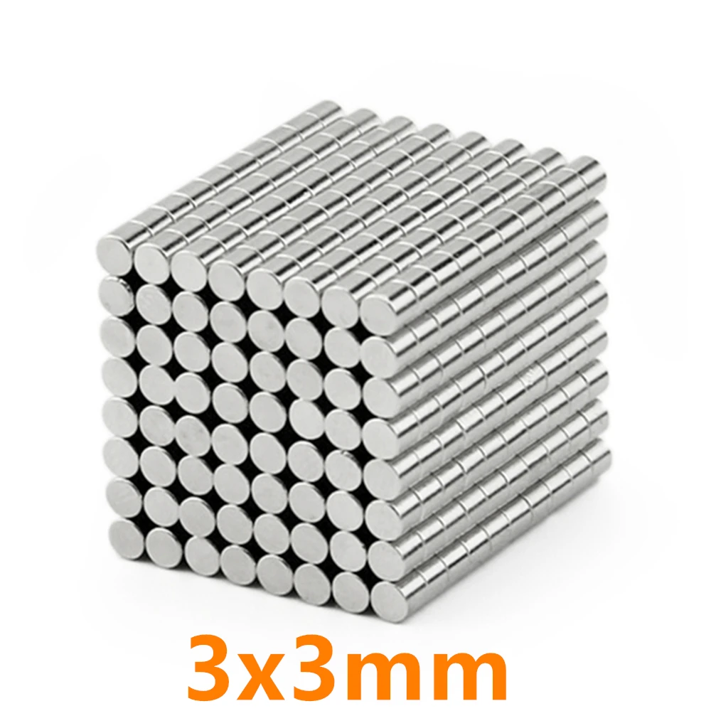 10000pcs Strong Round 3*3mm N35 Rare Earth Neodymium Magnet Art Craft Fridge 3x3mm