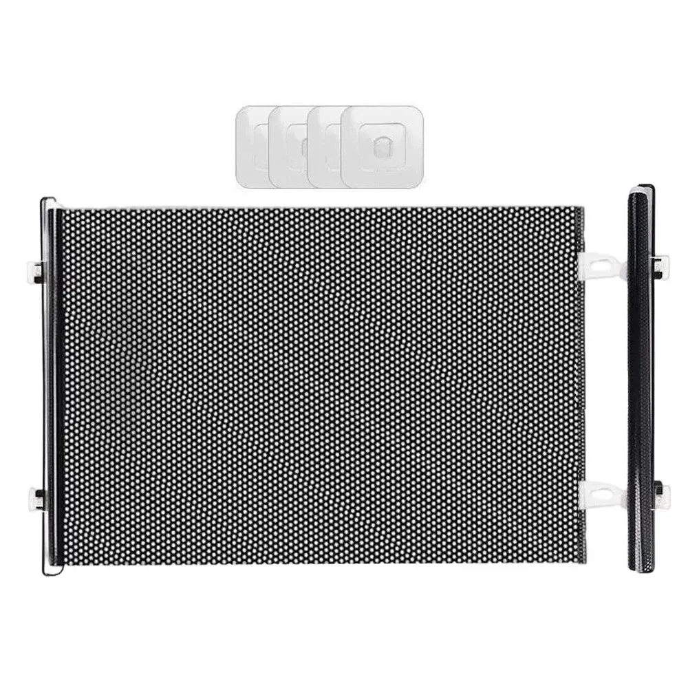 Retractable Pet Door Barrier Mesh Gate Anti-escape Cat Dog Isolation 125cm Width For Home Doorway Pet Separation Partition