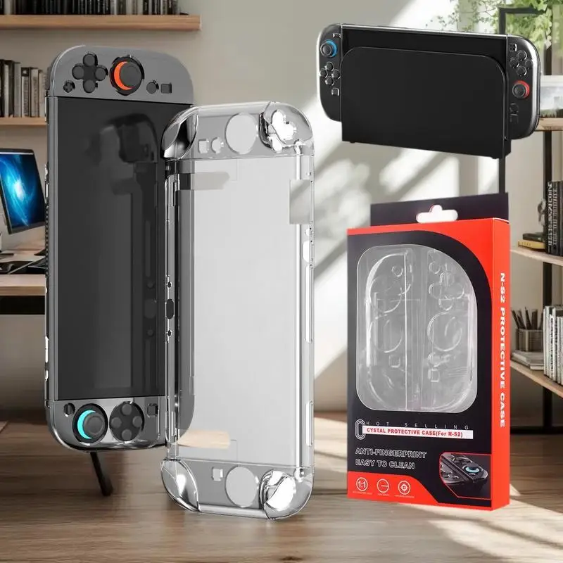 Clear PC Hard Case For Nintendo Switch 2 Split Protective Case Cover Protective Shell Cover Anti-scratch Crystal Protector Case