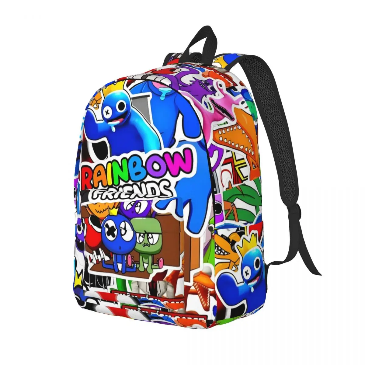 Rainbow Friends New Fashionable Pattern School Bag Print Lightweight Backpack 15.7in 17.7in