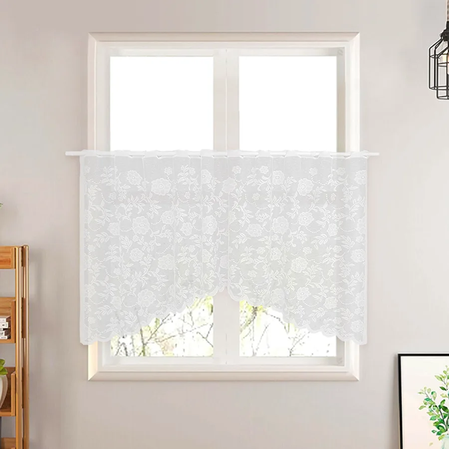 80X160Cm Modern Simple Stamen Small Window Half Curtain Bay Window Kitchen Finished Pastoral Roman Blind