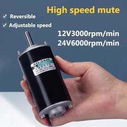 XD-3440 12V 24V 50W DC high speed motor can adjust speed CW CCW high torque suitable for mower micro motor