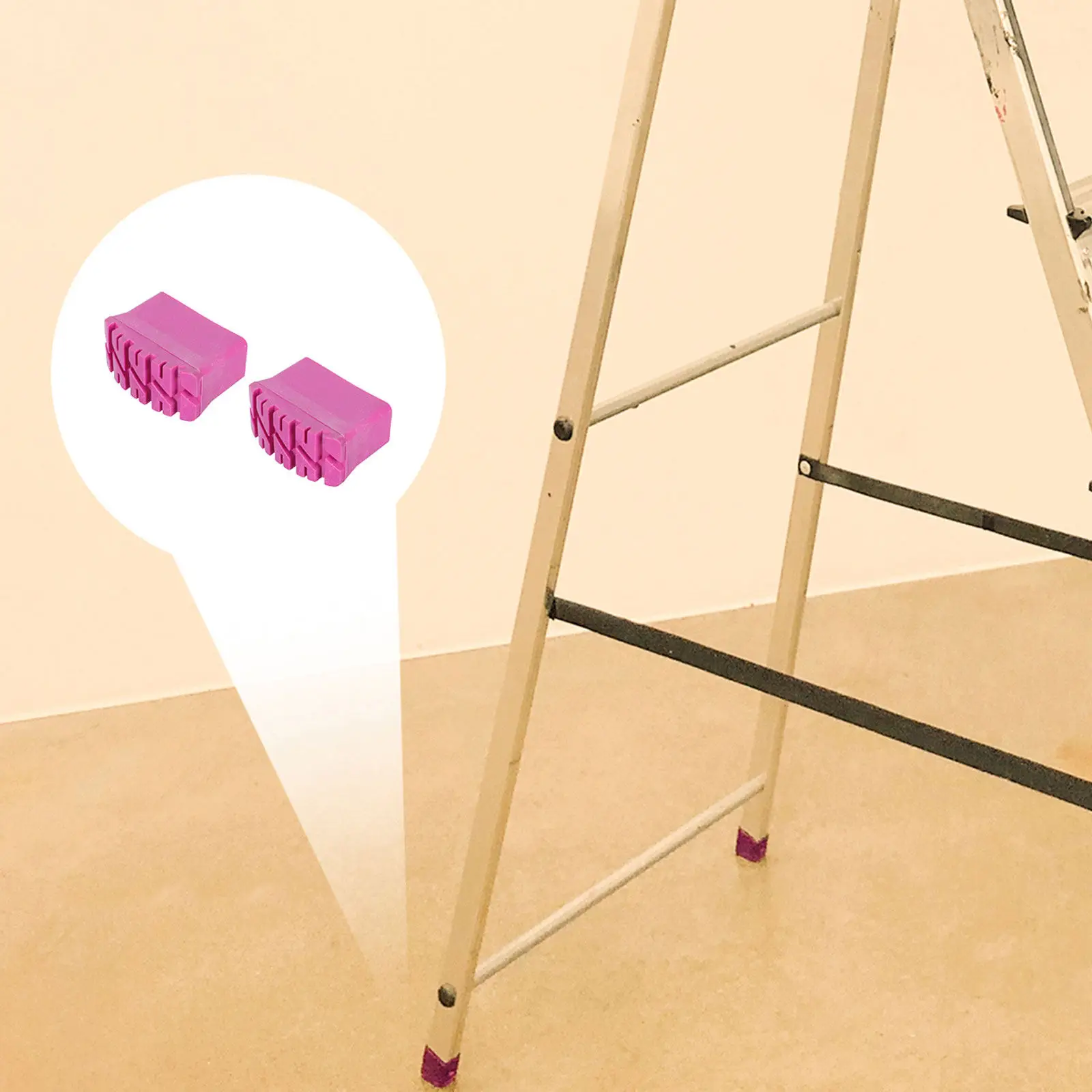 

2Pcs Thicken Rubber Ladder Feet Protector Non-Slip Ladder Pads Floor Scratch Prevention Corrosion Resistance Easy Install