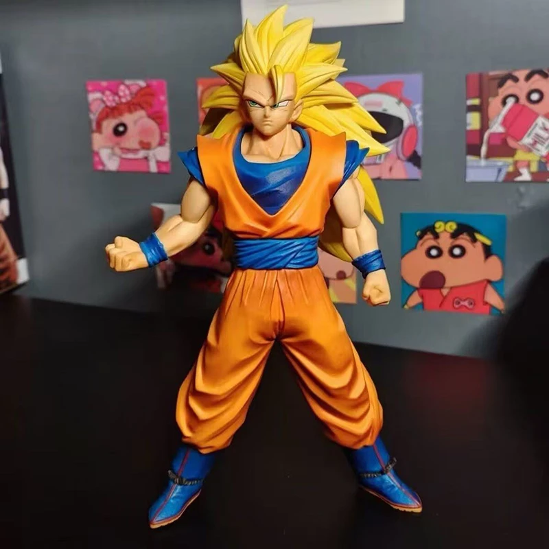 

30cm dragon ball Z Ssj3 Goku Figure Goku Anime Figure Pvc Super Saiyan Statue Collectible Model Toys Gifts Customized