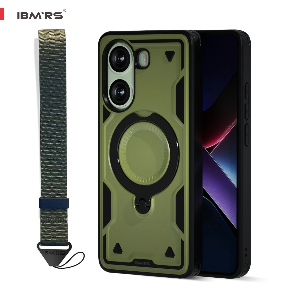 

for Redmi Turbo 4 Pro/Xiaomi Poco F7 Case [Magnetic Kickstand] Military Grade Cover with Built-in Strap