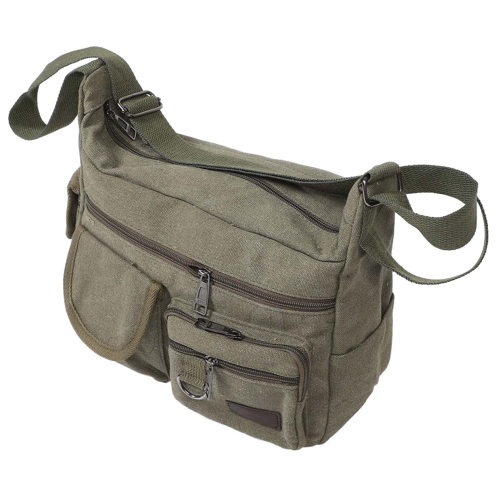 

Canvas Messenger Bag Large Crossbody Shoulder Tote For Men Women Multiple Pockets Durable Storage Daily Commute Travel