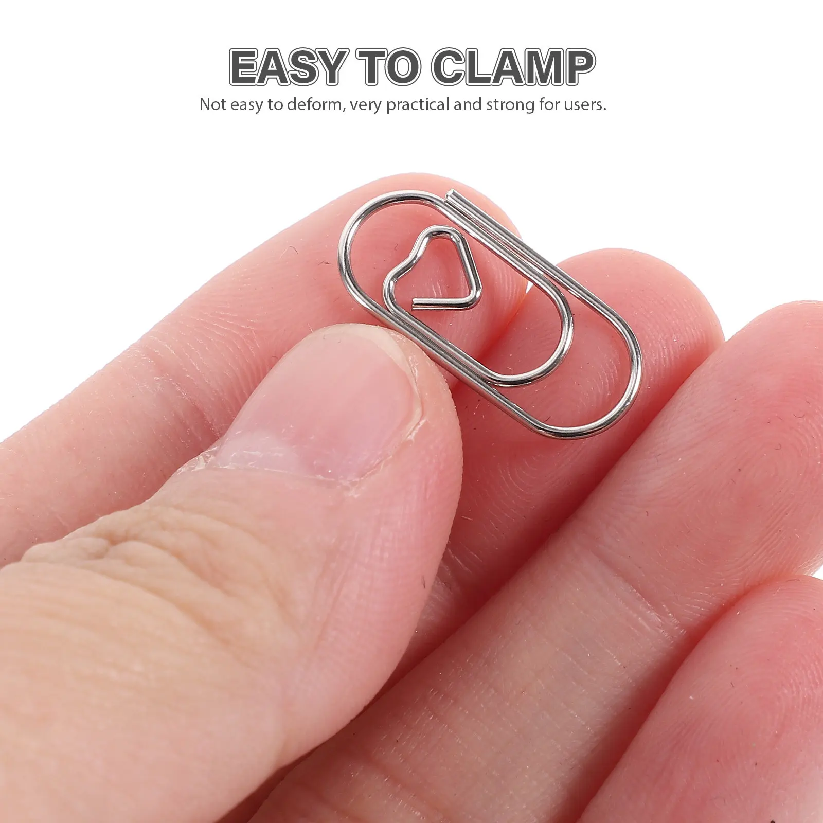

150Pcs Creative Paper Clips Cute Heart Shape Metal Delicate Clips for Office Documents Bookmarks Scrapbooking Accessories