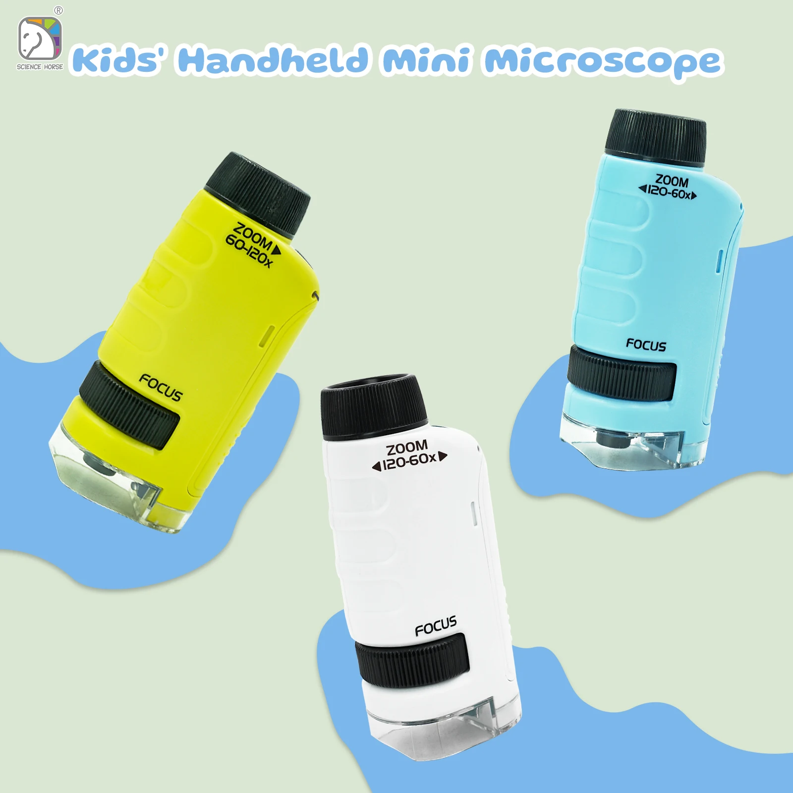Portable 60x - 120x Handheld M - Microscope Kids Science 评论和价格