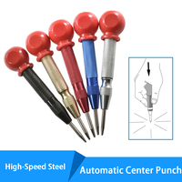 1 Pcs Automatic Center Punch Hole With Cap Hole Punch Machinists Carpenters Tool Wood Press Dent Marker Woodwork Tool Drill Bit