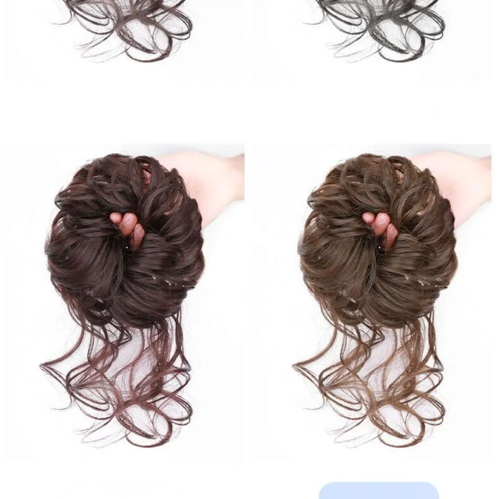 Fashion Synthetic Hair Scrunchie Messy Bun Extension Natural Fluffy Hairpiece For Elegant Daily Hair Styling